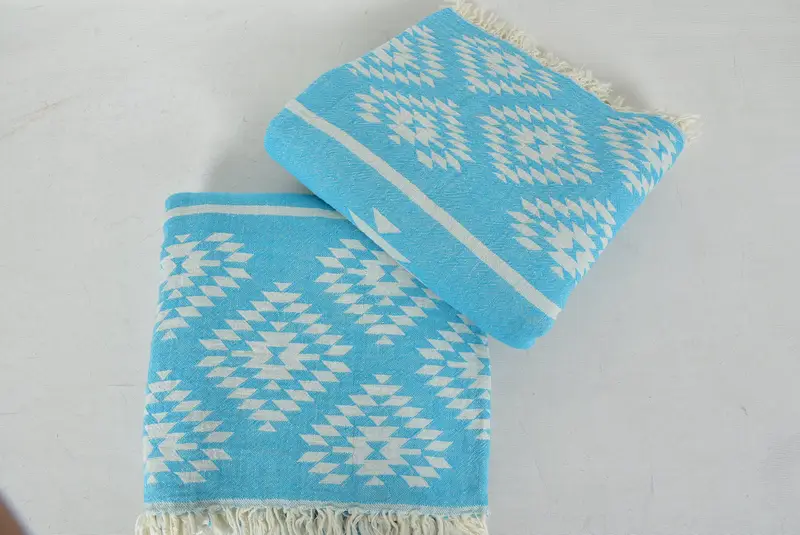 Custom Beach Towel, 70x36 Cotton Kilim Towel, Organic Turkish towel, Summer Gift, Valentines Day Gift For Her, Beach Wedding Favor, Valentines Gift - 6