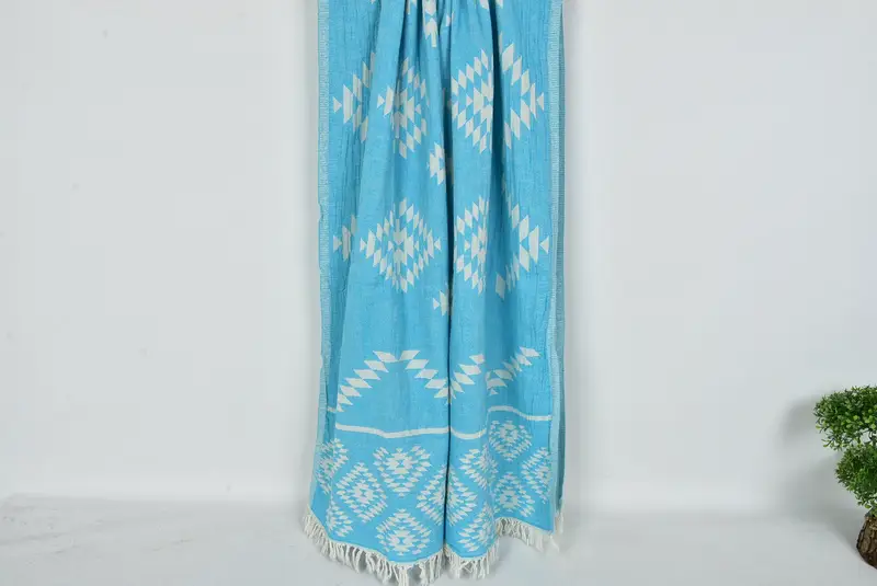 Custom Beach Towel, 70x36 Cotton Kilim Towel, Organic Turkish towel, Summer Gift, Valentines Day Gift For Her, Beach Wedding Favor, Valentines Gift - 8