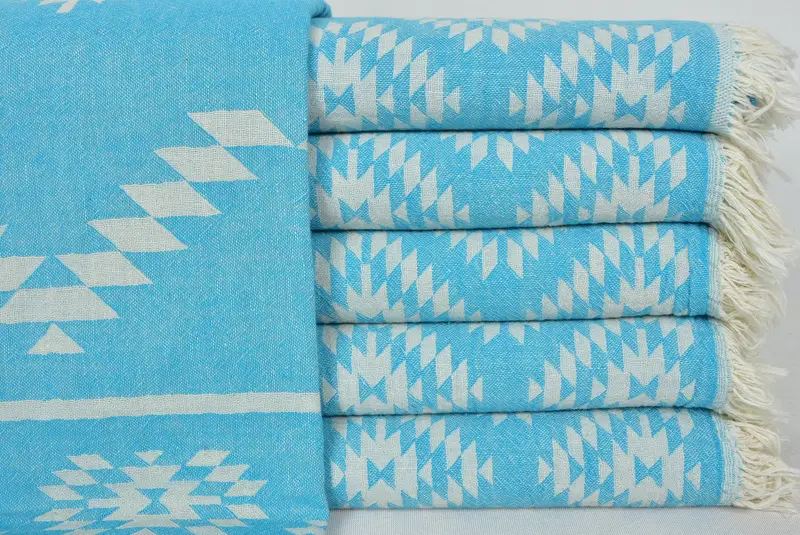 Custom Beach Towel, 70x36 Cotton Kilim Towel, Organic Turkish towel, Summer Gift, Valentines Day Gift For Her, Beach Wedding Favor, Valentines Gift - 1