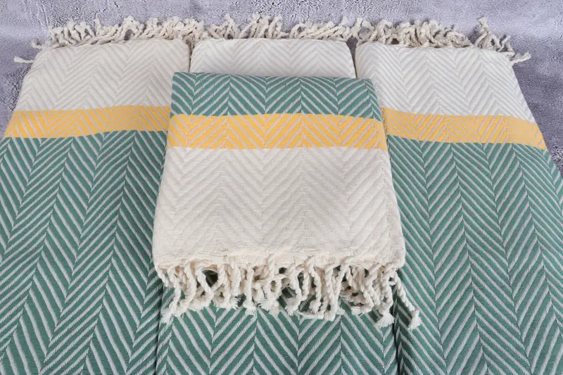 Lightweight towel, Gifts For Him, Quick-Dry Beach Towel, First Wedding Anniversary Gift, 76x40 Cotton Striped Towel, Bachelorette Party Favors Beach - 4