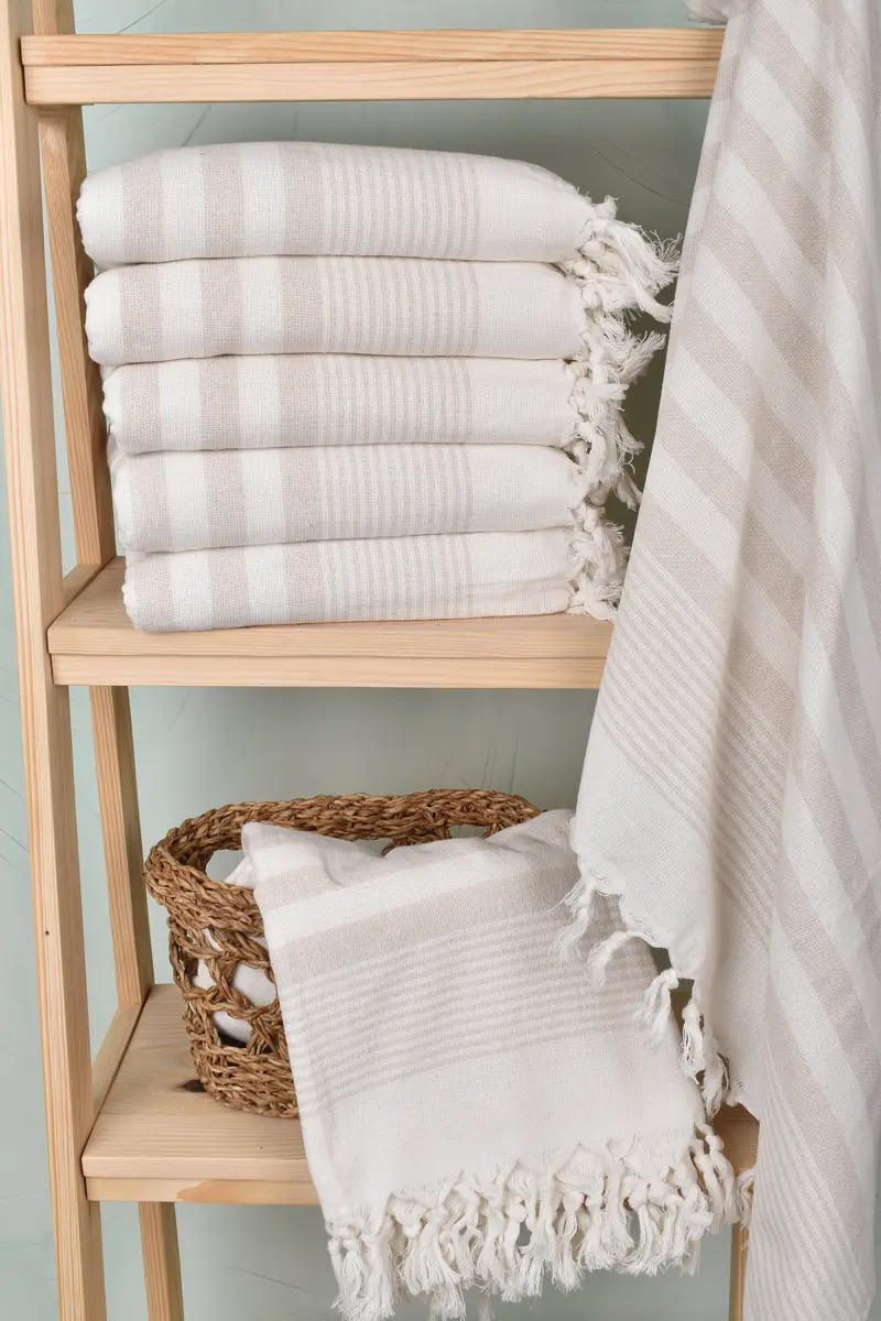 Gift For Him, House Warming Gift, Florida Bachelorette Party Favors, Absorbent Turkish towel, 68x40 Cotton Striped Terry Towel, Lightweight towel - 3