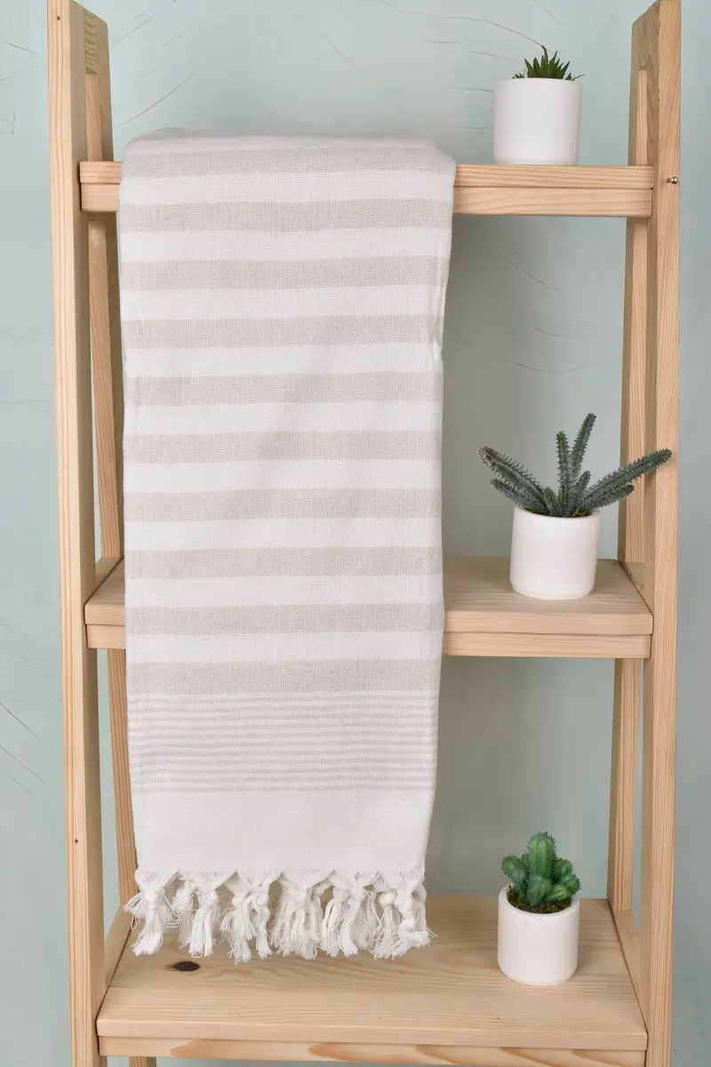 Gift For Him, House Warming Gift, Florida Bachelorette Party Favors, Absorbent Turkish towel, 68x40 Cotton Striped Terry Towel, Lightweight towel - 8
