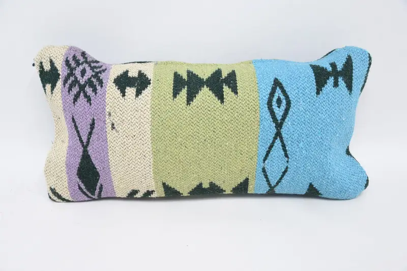 Cushion Cover, Decorative Throw Cushion, Antique Pillows, Turkish Pillow, 8x16 Green Pillow, Interior Designer Pillow, Pet Cushion Cover - 6