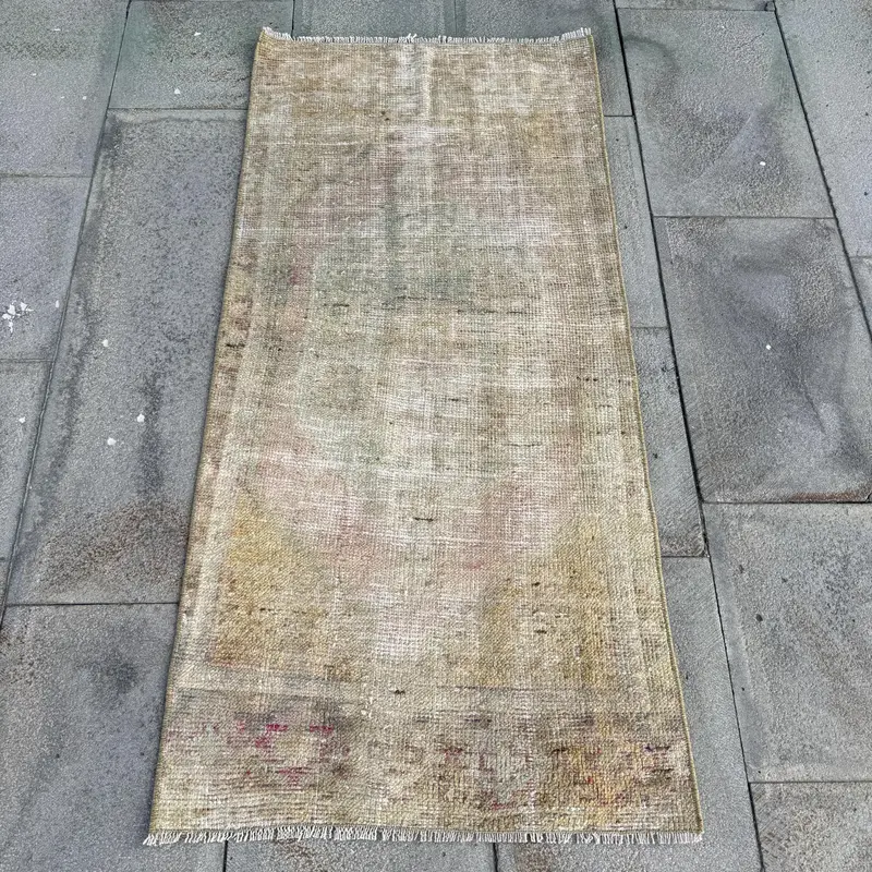 グリーン イカット ラグ 2x4 フィート パープル アクセント