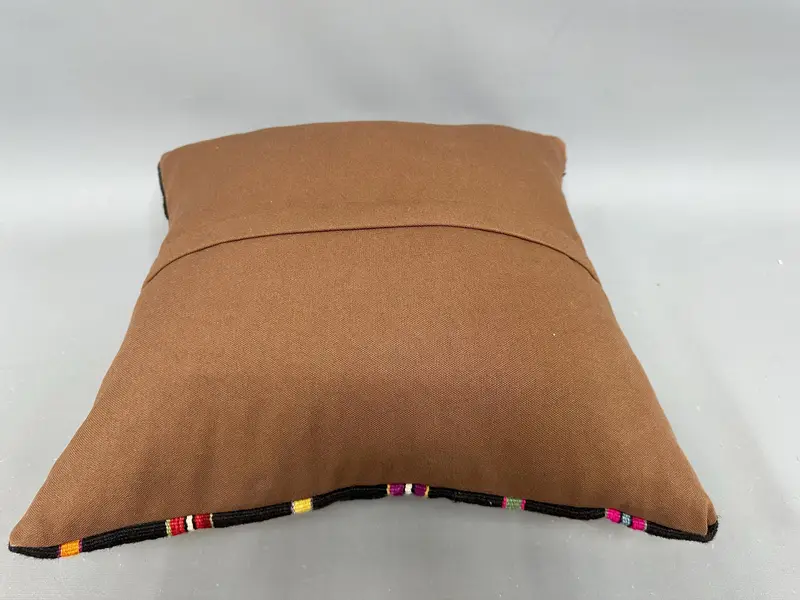 Pillow Sham, Antique Pillows, Ikat Pillow Cover, 18x18 Purple Pillow Cover, Handmade Kilim Cushion, Turkish Pillow, Living Room Throw Cushion Case - 7