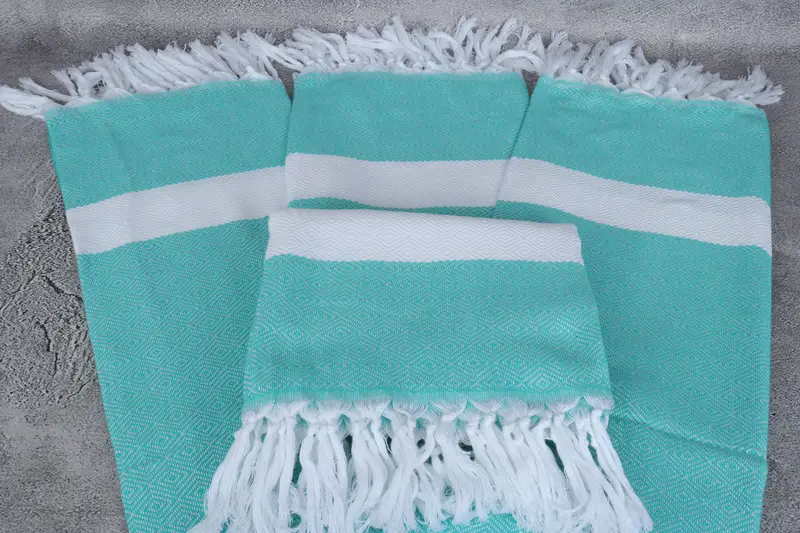 Personalized Beach Towel, 70x40 Cotton Diamond Towel, Custom Name Towel, Handmade Gift, Quick-dry peshtemal, Personalized Wedding Gift For Couple - 4