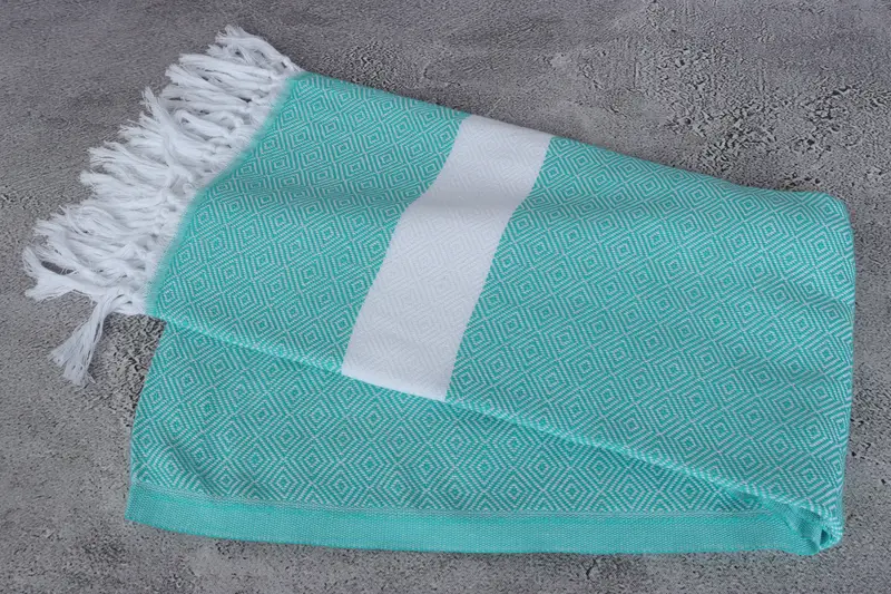Personalized Beach Towel, 70x40 Cotton Diamond Towel, Custom Name Towel, Handmade Gift, Quick-dry peshtemal, Personalized Wedding Gift For Couple - 6