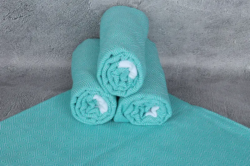 Personalized Beach Towel, 70x40 Cotton Diamond Towel, Custom Name Towel, Handmade Gift, Quick-dry peshtemal, Personalized Wedding Gift For Couple - 7