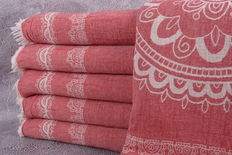 Monogram Blanket, Tablecloth, Shower Curtain, Bachelorette Party Gifts Bridesmaids, Bachelorette Party Favors, 88x80 Cotton Kilim Design Towel - 1