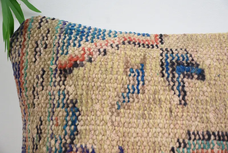 Gift Pillow, Handmade Throw Pillow Case, Bench Pillow Case, Vintage Kilim Pillow, Vintage Kilim Throw Pillow, 14x14 Blue Pillow, Cushion Case - 2