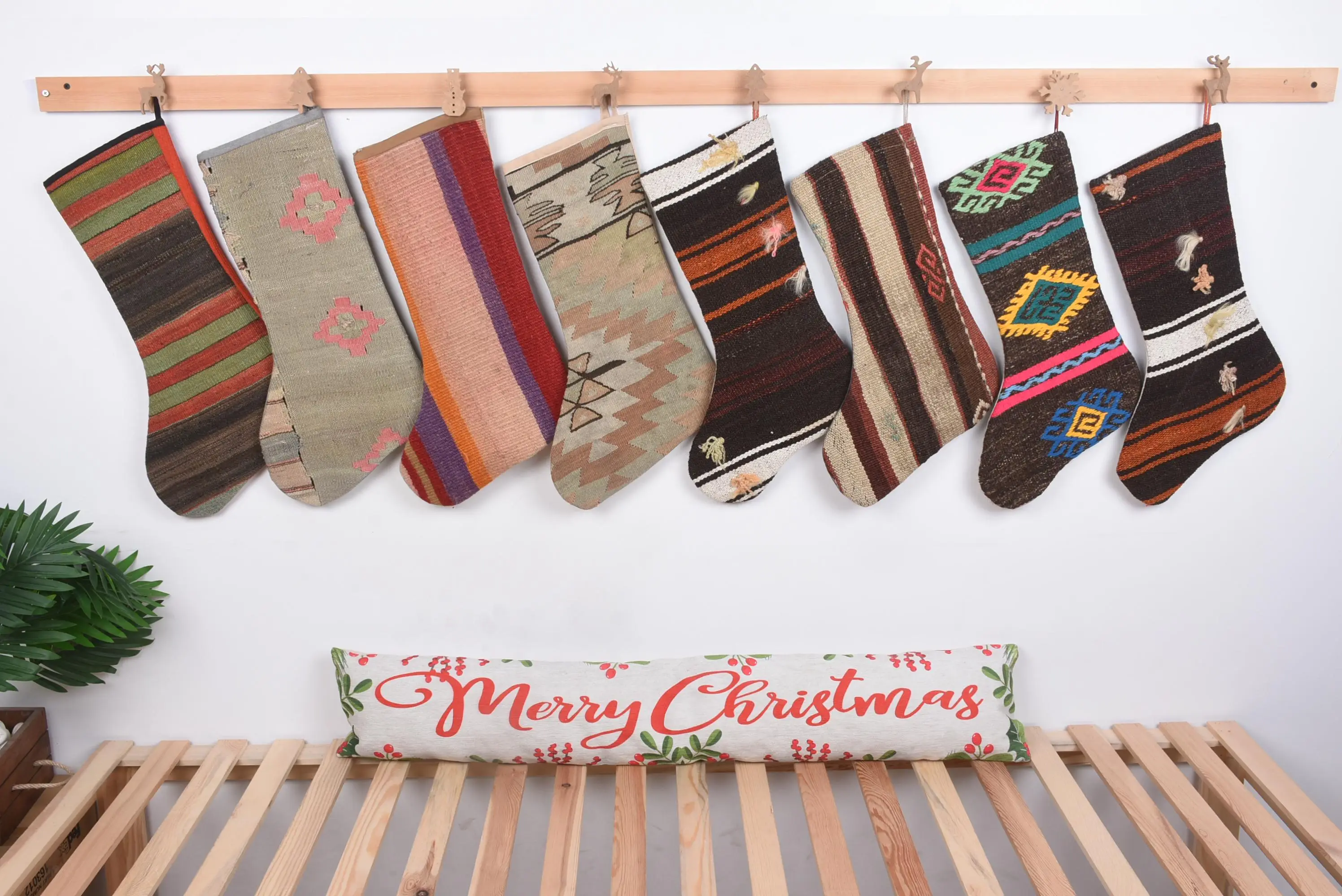 8 inç Noel Süs Çorabı, Şenlikli Tatil Dekoru Çorabı - 1