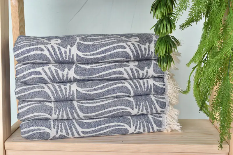 Bulk Order Towel, Bachelor Party Gifts, Bridal Shower Favors, Yoga Towel, Bachelor Gifts, Lightweight Turkish towel, 70x36 Cotton Fish Design Towel - 3