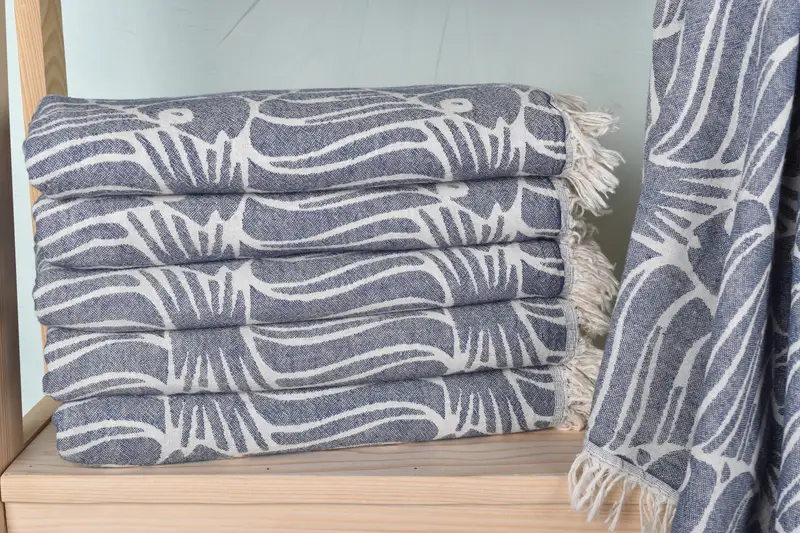 Bulk Order Towel, Bachelor Party Gifts, Bridal Shower Favors, Yoga Towel, Bachelor Gifts, Lightweight Turkish towel, 70x36 Cotton Fish Design Towel - 2