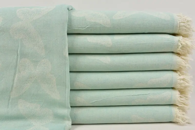 Christmas Gift, Lightweight Turkish towel, Quick-Dry Beach Towel, Custom Bath Towel, Beach Towel Bulk, 68x36 Cotton Butterfly Pattern Towel - 1
