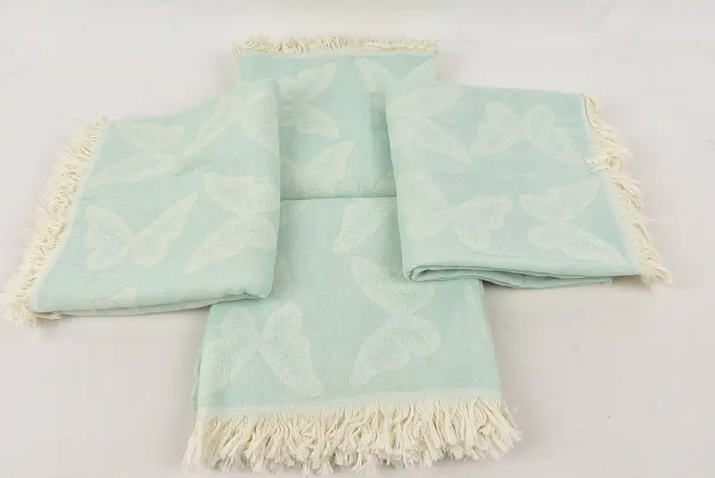 Christmas Gift, Lightweight Turkish towel, Quick-Dry Beach Towel, Custom Bath Towel, Beach Towel Bulk, 68x36 Cotton Butterfly Pattern Towel - 6