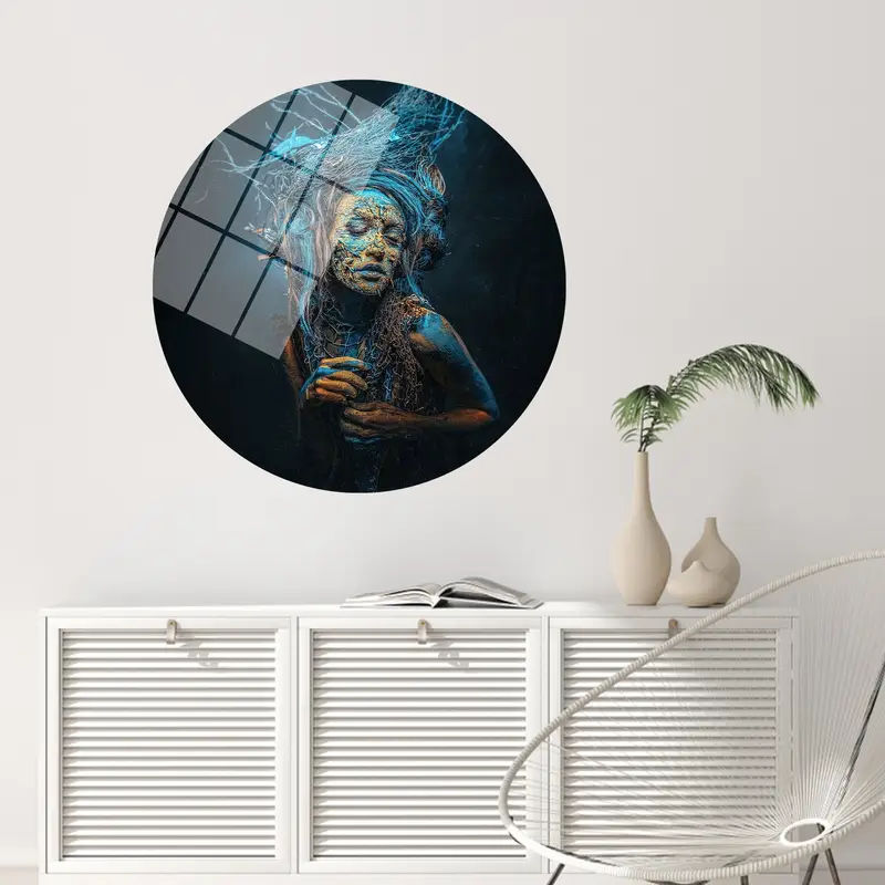 Contemporary Abstract Woman Canvas Print - Trendy Surreal Art