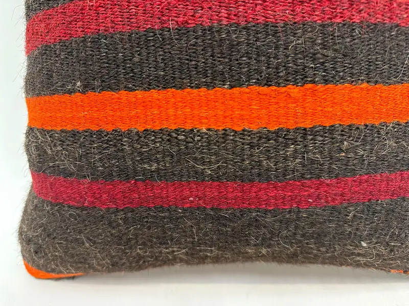 Pillow Cover, Kilim Cushion Sham, Ethnical Kilim Rug Pillow, 18x18 Red Pillow Cover, Gift Pillow, Accent Cushion, Aztec Pillow Cover - 2