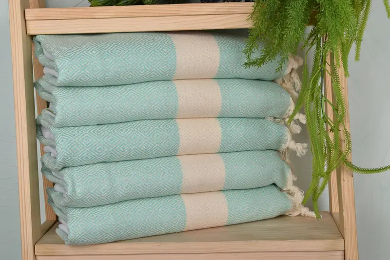 Monogram el havlu, nedime hediye havlu, kişiselleştirilmiş mutfak havlu, 36x20 pamuklu elmas havlu, nakış havlu, yaz hediyesi, özel el havlu - 1