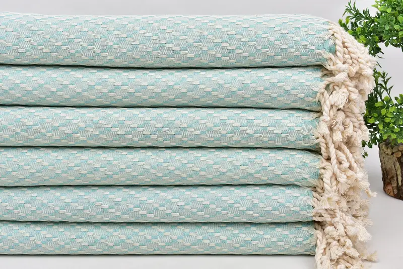 Best Friend Gift, Handmade Turkish Towel, 68x40 Cotton Geometric Towel, Turkish Beach Towel Monogram, Christmas Favors, Cotton towel, Organic towel - 3