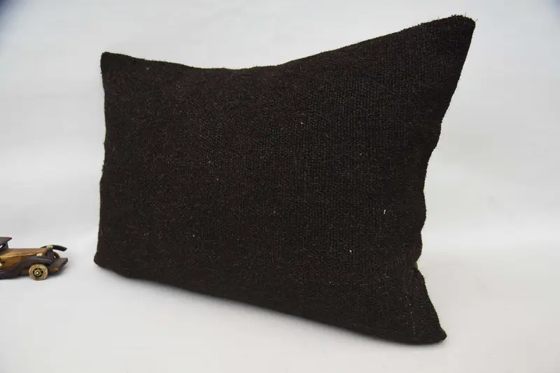 Antique Pillows, Pillow, Authentic Pillow Sham, Ethnical Kilim Rug Pillow, Vintage Pillow, 20x28 Brown Cushion, Southwestern Cushion - 5