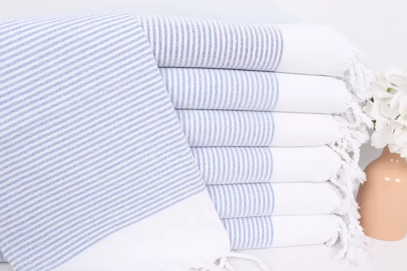 Personalized Gift, Travel Towel, 40x18 Cotton Striped Towel, Wedding Favors, Wedding Gift Kitchen Towel, Engagement Gift, Turkish Towel Hand Towel - 1