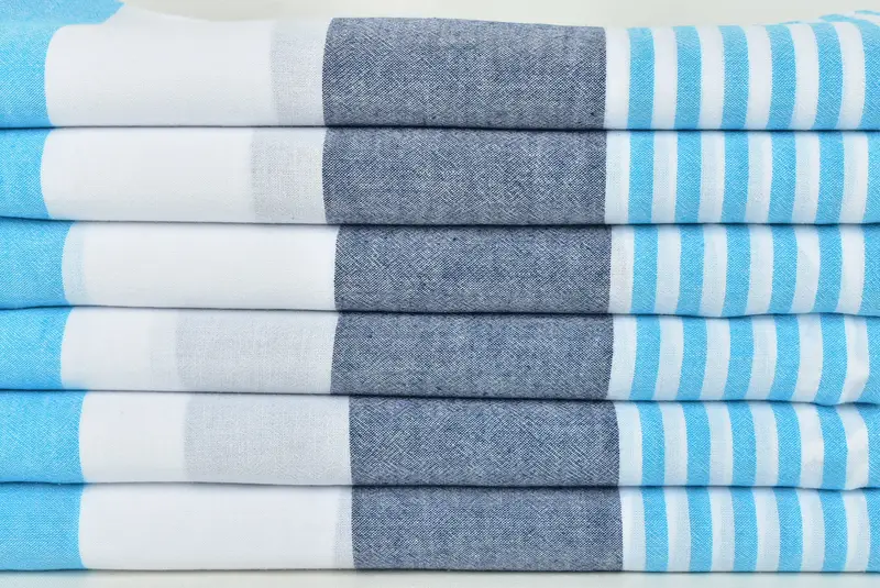 Thin and lightweight Turkish peshtemal, Lightweight Turkish towel, 68x32 Cotton Striped Towel, Fouta towel, Customized Towels, Custom Gift - 2