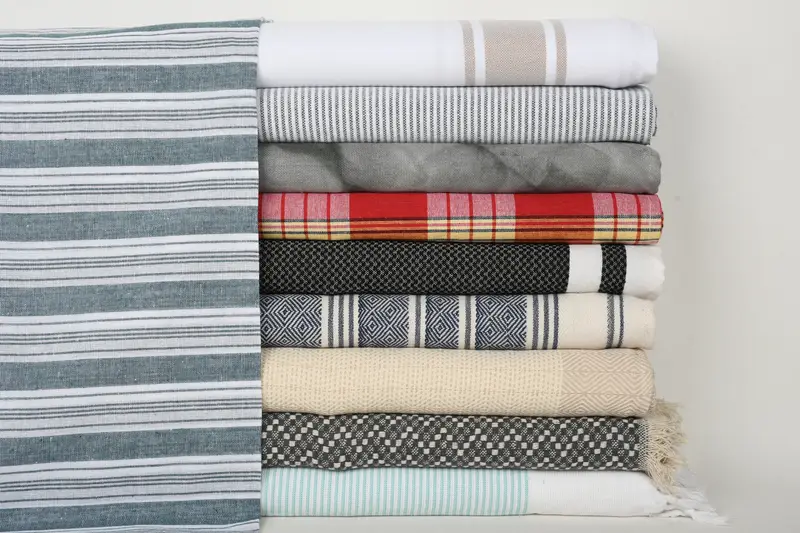 Monogram Beach Towel, 70x40 Cotton Set of 10 Towel, Anniversary Gift For Her, Fouta towel, Wedding Hand Made Gift, Sand-free towel, Kids Beach Towel - 1