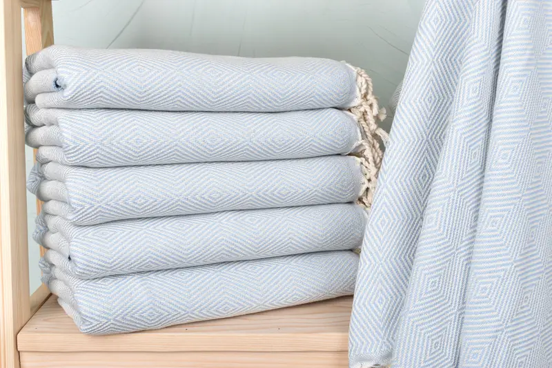Fouta towel, 74x40 Cotton Diamond Towel, Beach Towel Gift, Thin and lightweight Turkish peshtemal, Valentines Day Gift For Him, Best Friend Gift - 1