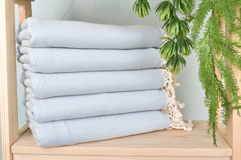 Fouta towel, 74x40 Cotton Diamond Towel, Beach Towel Gift, Thin and lightweight Turkish peshtemal, Valentines Day Gift For Him, Best Friend Gift - 2