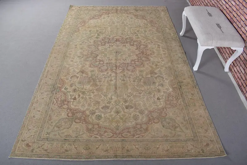 Alfombra del suroeste en verde y morado, decoración elegante de 0,5 x 9,9 pies