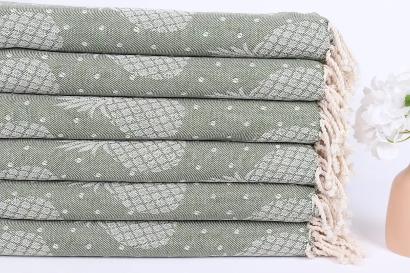 Bridal Party Gifts, 80x40 Cotton Pineapple Design Towel, Turkish Towel Set, Custom Beach Towels, Bath towel, Summer Gift, Sand-resistant towel - 4