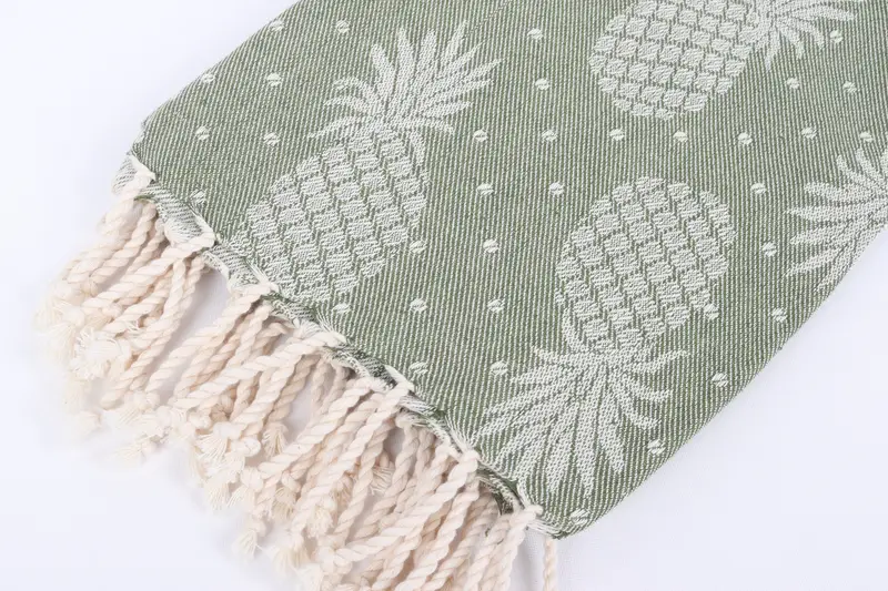 Bridal Party Gifts, 80x40 Cotton Pineapple Design Towel, Turkish Towel Set, Custom Beach Towels, Bath towel, Summer Gift, Sand-resistant towel - 8