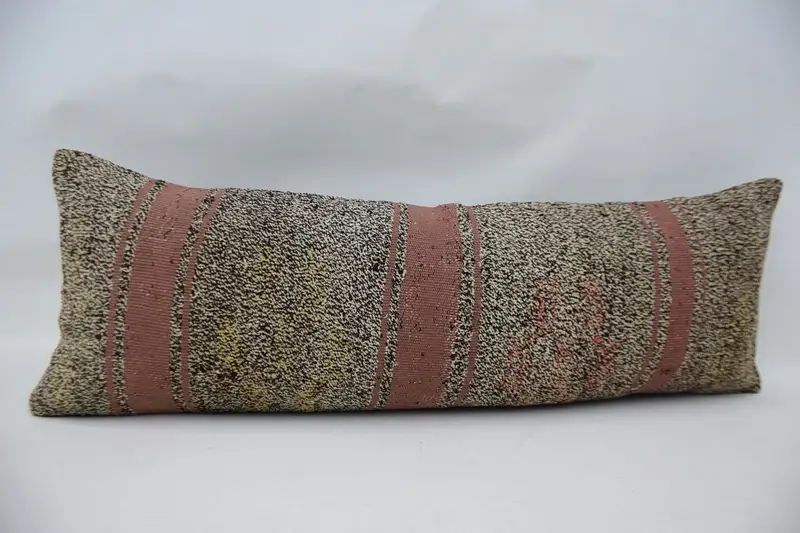 Pillow for Sofa, Boho Pillow, Aztec Cushion Cover, Colorful Pillow, 12x36 Beige Cushion Case, Cushion, Pet Cushion Case, Vintage Kilim Pillow - 3