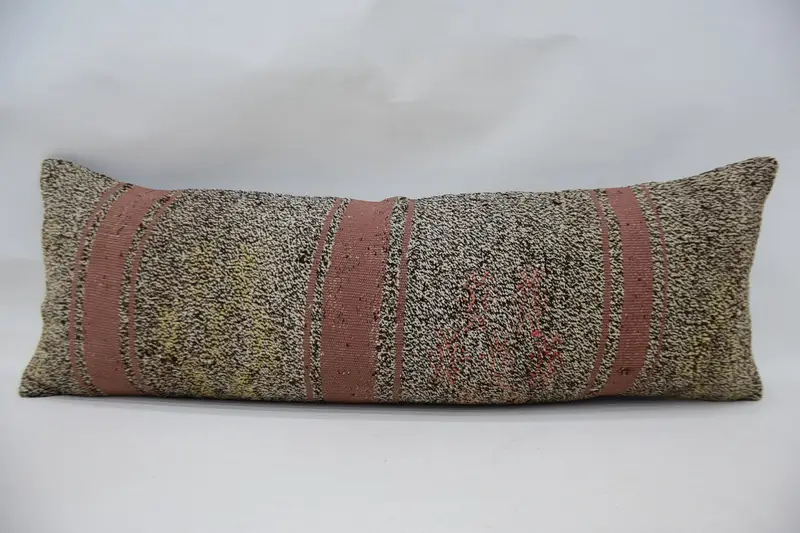 Pillow for Sofa, Boho Pillow, Aztec Cushion Cover, Colorful Pillow, 12x36 Beige Cushion Case, Cushion, Pet Cushion Case, Vintage Kilim Pillow - 1
