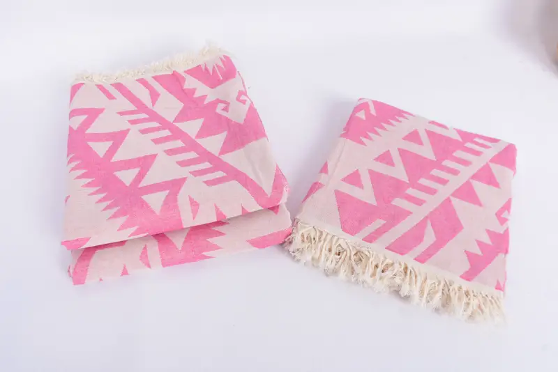 Wedding Day Gift For Bride, Bachelorette Party Favors, Oversized Beach Towel, 76x40 Cotton Geometric Towel, Large Turkish Towel, Quick-dry peshtemal - 8