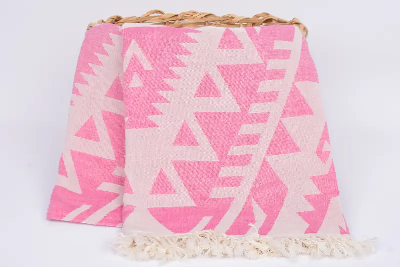 Wedding Day Gift For Bride, Bachelorette Party Favors, Oversized Beach Towel, 76x40 Cotton Geometric Towel, Large Turkish Towel, Quick-dry peshtemal - 6
