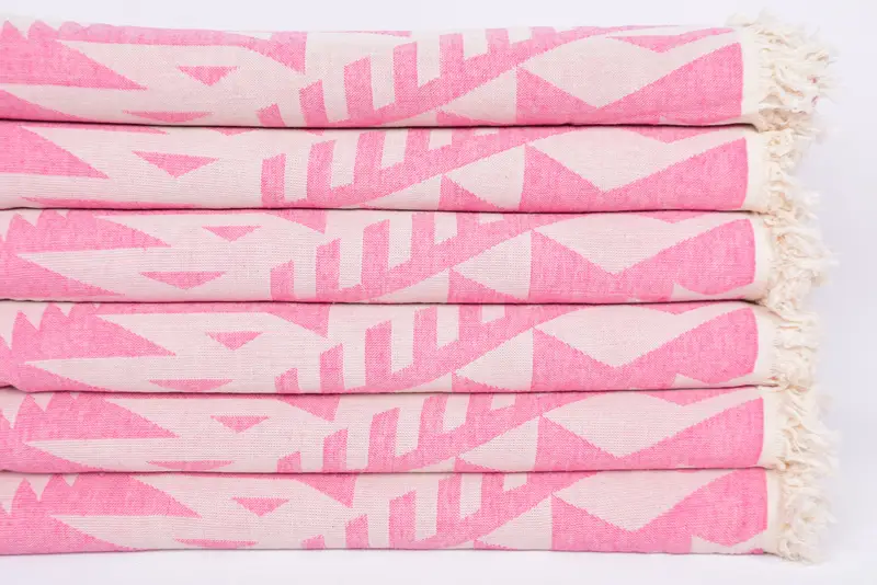Wedding Day Gift For Bride, Bachelorette Party Favors, Oversized Beach Towel, 76x40 Cotton Geometric Towel, Large Turkish Towel, Quick-dry peshtemal - 4