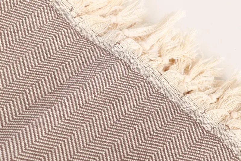 Turkish Blanket, 100x80 Cotton Herringbone Towel, Home Gift, Turkish Cotton Throw Blanket, Decorative Blanket, Woven Throw Blanket, Shower Curtain - 7