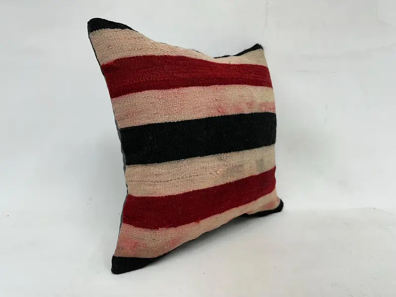 20x20 Beige Cushion, Kilim Pillow Cover, Colorful Pillow, Crochet Pattern Pillow Sham, Boho Pillow, Pillow, Ethnical Kilim Rug Pillow - 3