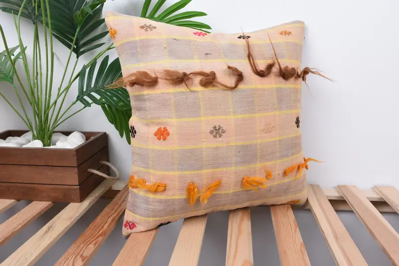 18x18 Pink Cushion Case, Home Decor Pillow, Anatolian Cushion, Vintage Kilim Pillow, Personalized Gift Pillow Pillow Sham, Gift Pillow, Pillow Cover - 4