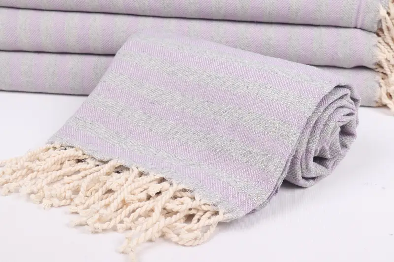 Thin and lightweight Turkish peshtemal, 70x36 Cotton Striped Towel, Quick-dry towel, Luxury towel, Bridal Shower Favor, Personalized Bridesmaid Gift - 4