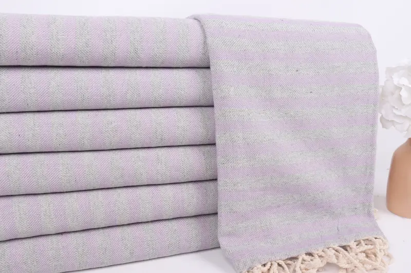 Thin and lightweight Turkish peshtemal, 70x36 Cotton Striped Towel, Quick-dry towel, Luxury towel, Bridal Shower Favor, Personalized Bridesmaid Gift - 2