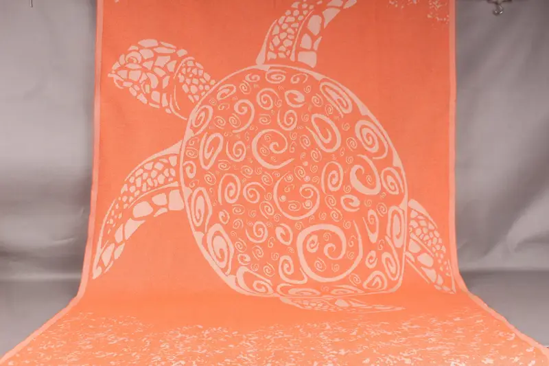 Personalized Turkish Towel, Orange, 40x71 Inches