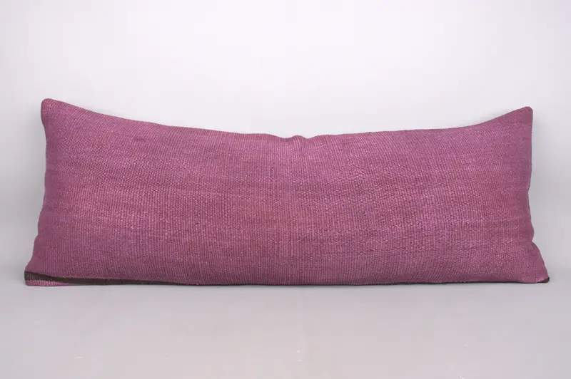 Retro Pillow, Farmhouse Cushion Case, Tapestry Cushion Cover, Pillow Sham, Kilim Pillow Cover, Boho Pillow, 16x43 Purple Pillow, Antique Pillows - 3