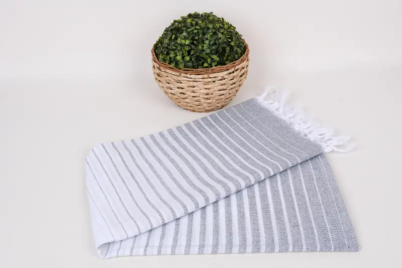 Bride Gift, Oversized lightweight Turkish bath towel USA, 70x40 Cotton Striped Towel, Yoga Towel, Gifts For Him, Thin towel, Bridal Shower Gift - 4