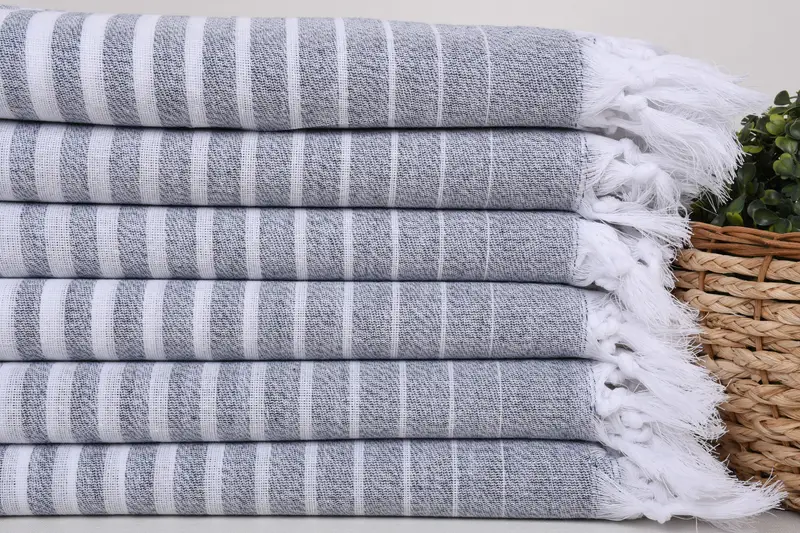 Bride Gift, Oversized lightweight Turkish bath towel USA, 70x40 Cotton Striped Towel, Yoga Towel, Gifts For Him, Thin towel, Bridal Shower Gift - 2