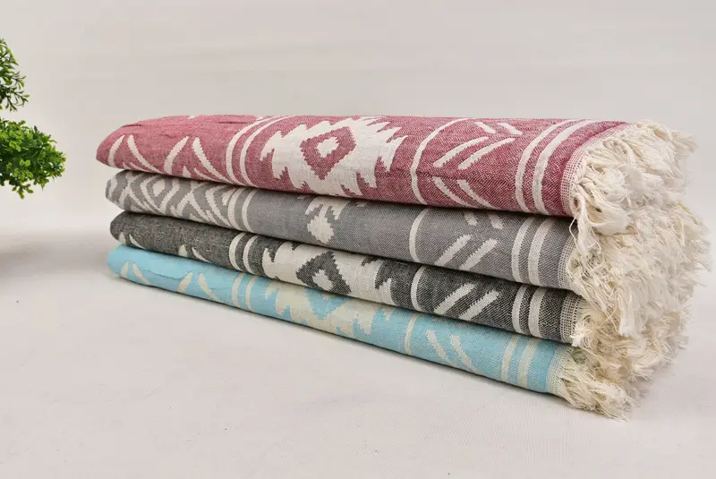 Bachelorette Party Gifts Bridesmaids, 74x40 Cotton Geometric Towel, Wedding Gift, Anniversary Gift For Her, Decorative Towel, Beach towel - 2