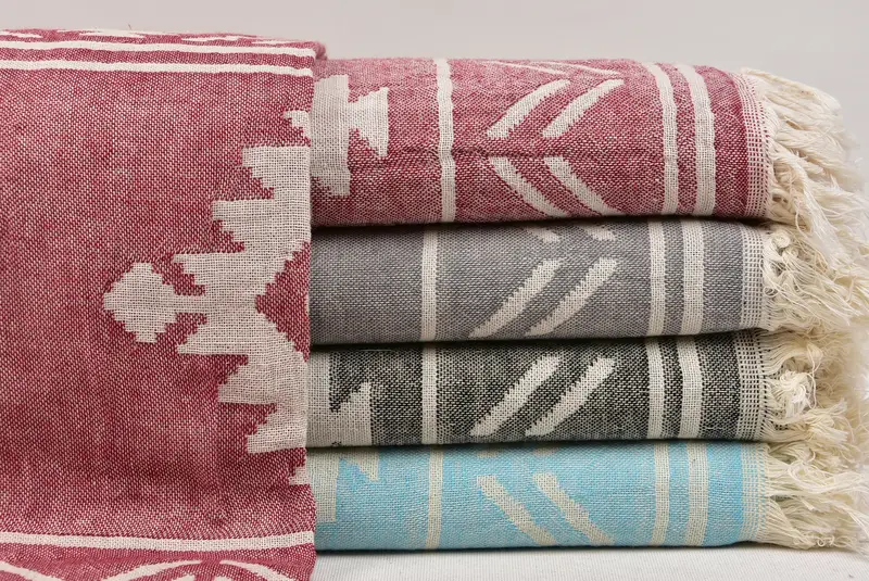 Bachelorette Party Gifts Bridesmaids, 74x40 Cotton Geometric Towel, Wedding Gift, Anniversary Gift For Her, Decorative Towel, Beach towel - 3