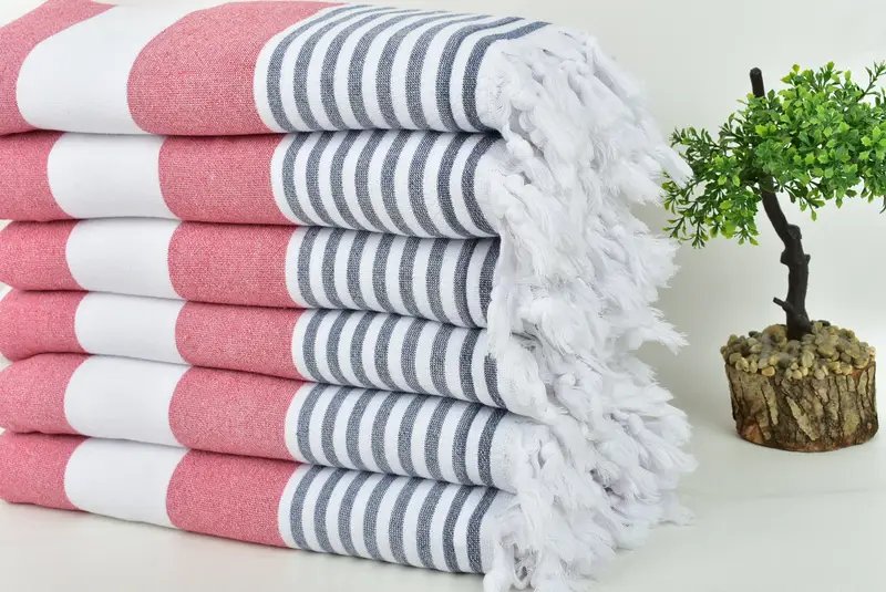 Wedding Day Gift For Bride, 68x36 Cotton Striped Terry Towel, Scarf Towel, Turkish beach towel, Custom Wedding Gift, Bachelorette Gifts, Gym Towel - 3