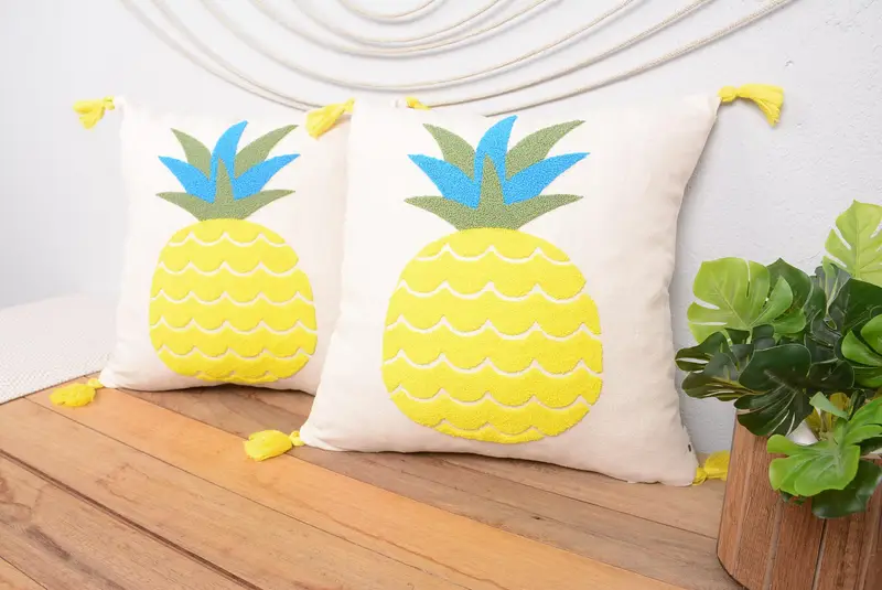 Südwestliches besticktes Wurfkissen, Vintage-Kissen mit Reißverschluss